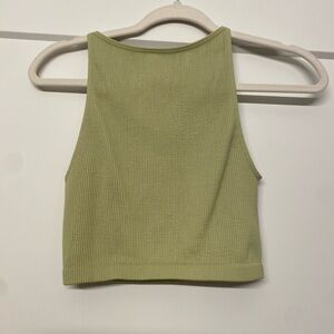 Cotton On Sage Ribbed Crop Top